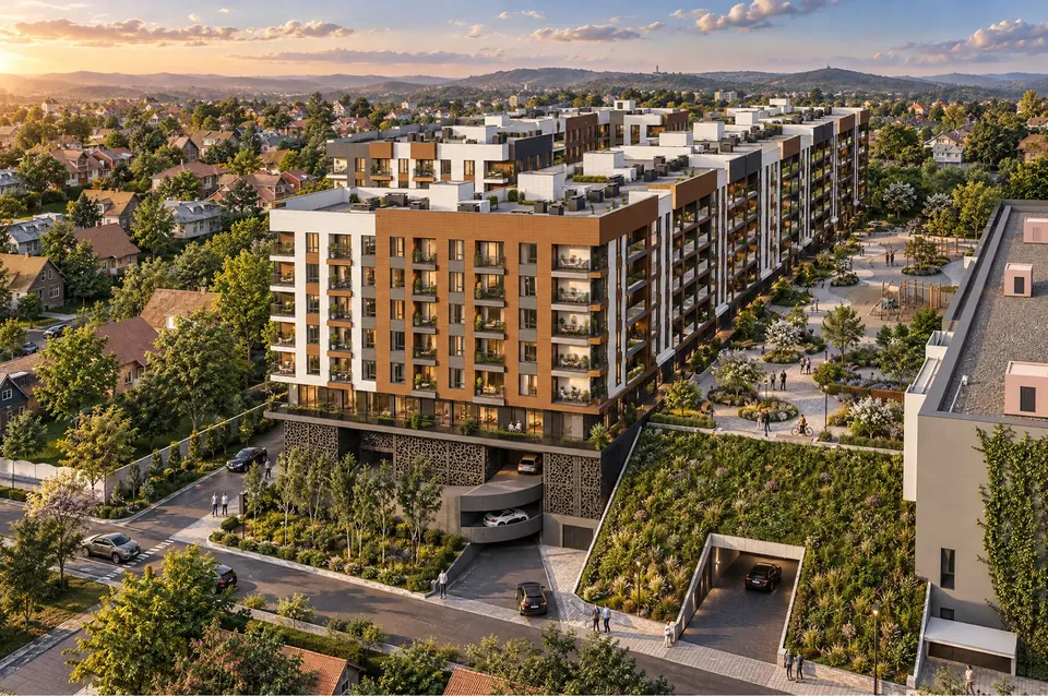 HORA Residence — Внутренний двор и зелёные террасы